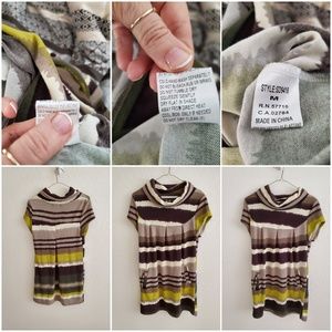 Brown patterned tunic dress